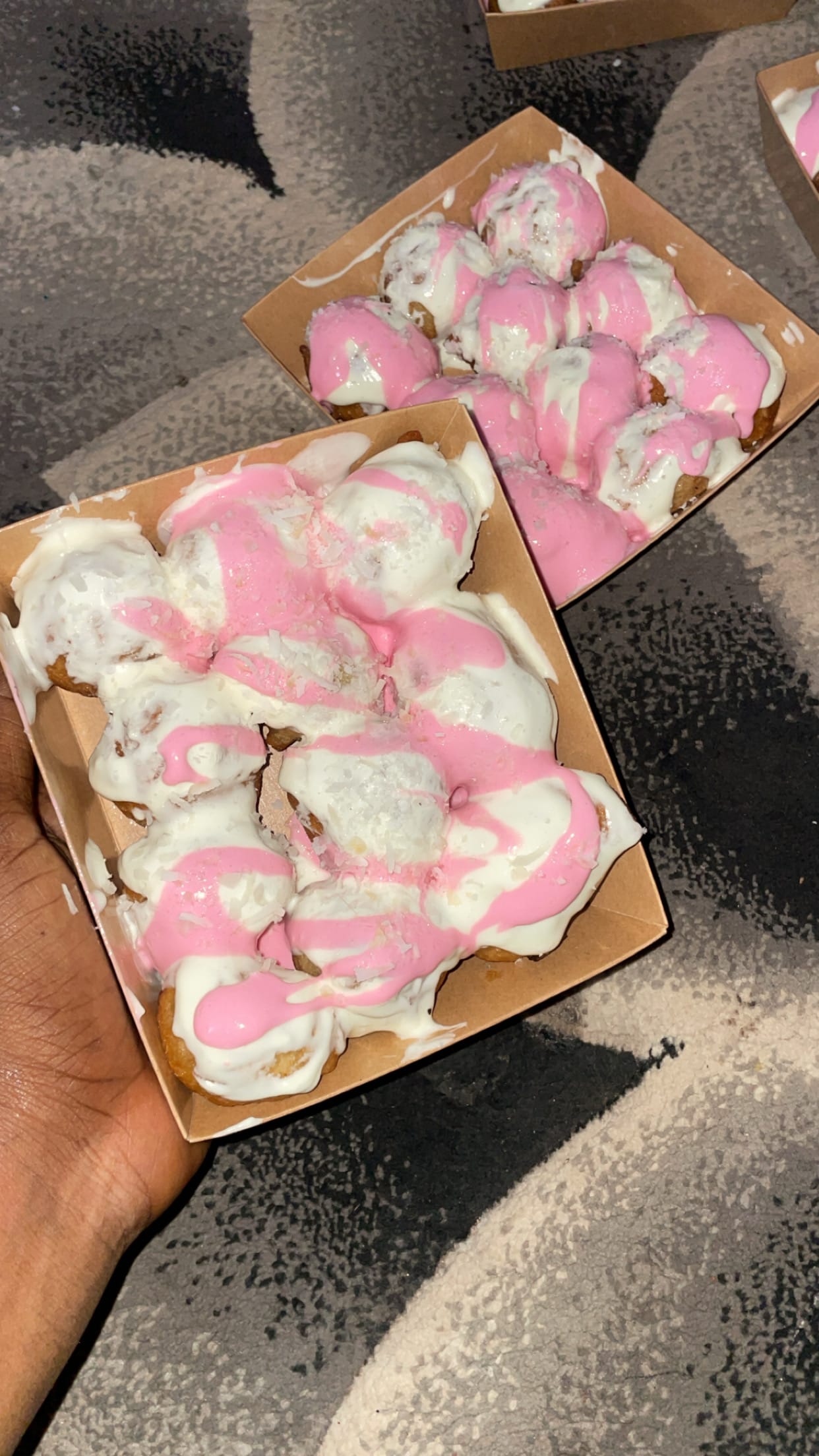 Glazed puff puff